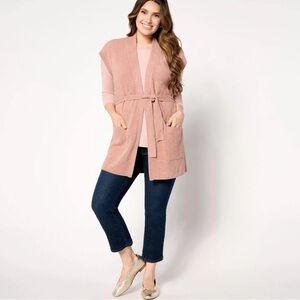 Barefoot Dreams Pink Cardigan Sweater